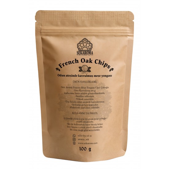 Sek Aroma Orta Kavrulmuş Fransız Meşe Yongası Cipsi - Fransız Meşe Yongası Çubuğu 100 g Sek Aroma Orta Kavrulmuş Fransız Meşe Yongası Cipsi - Fransız Meşe Yongası Çubuğu 100 g