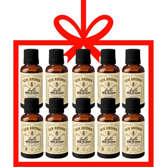 Ballı Hazır Karışım Malt Kiti - Ballı Malt Aroması 10 Adet 50 ML Avantaj Paketi+Alcocontrol Test Kiti Hediyeli