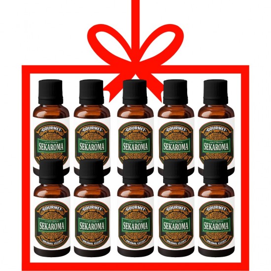 Gourmet Hazır Karışım Malt Kiti - Gurme Malt Aroması 10 Adet 50 ML Avantaj Paketi+Alcocontrol Test Kiti Hediyeli